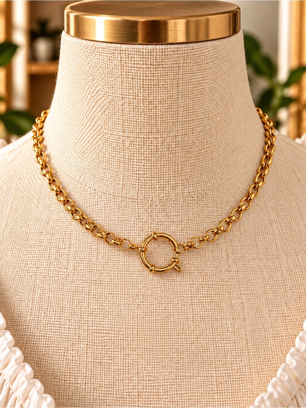 Gold Classic chocker Necklace - Women Jewelry